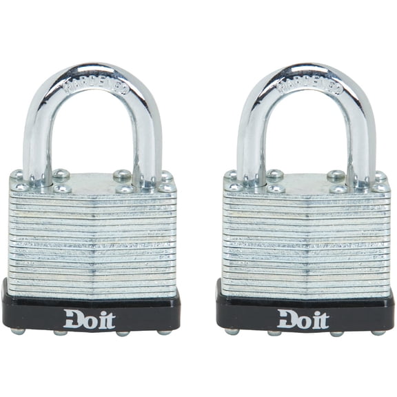 Master Lock Do it 1-1/2 In. W. Laminated Steel Keyed Padlock With 3/4 In. Shackle Clearance - Pack of 8
