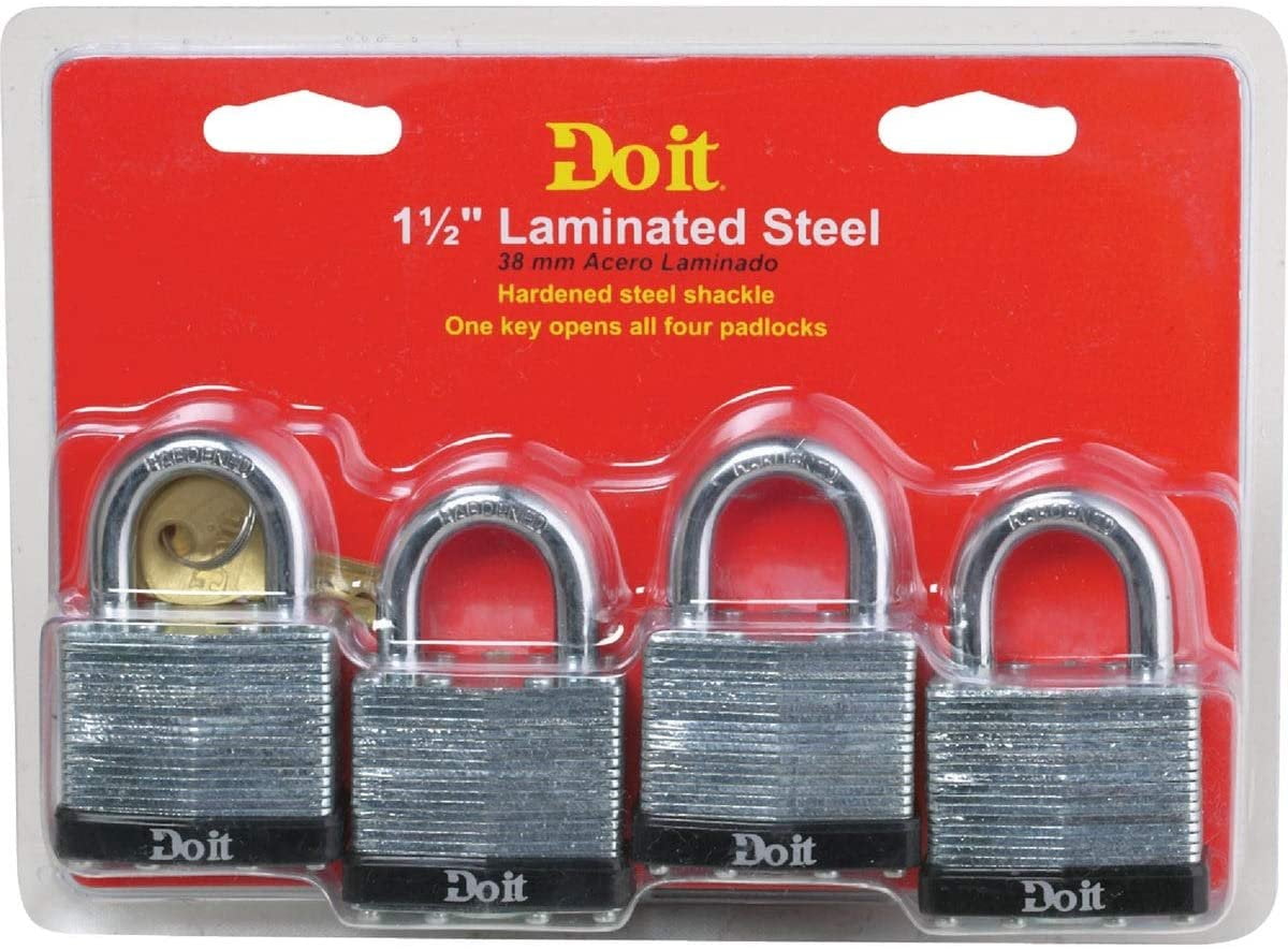 Master Lock Do it 4Pack Laminated Steel Padlocks