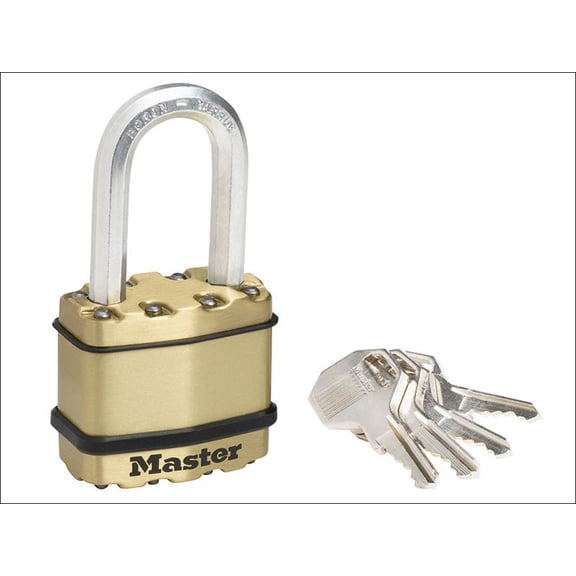 Master Lock - Excell™ Brass Finish 45mm Padlock 4-Pin - 38mm Shackle