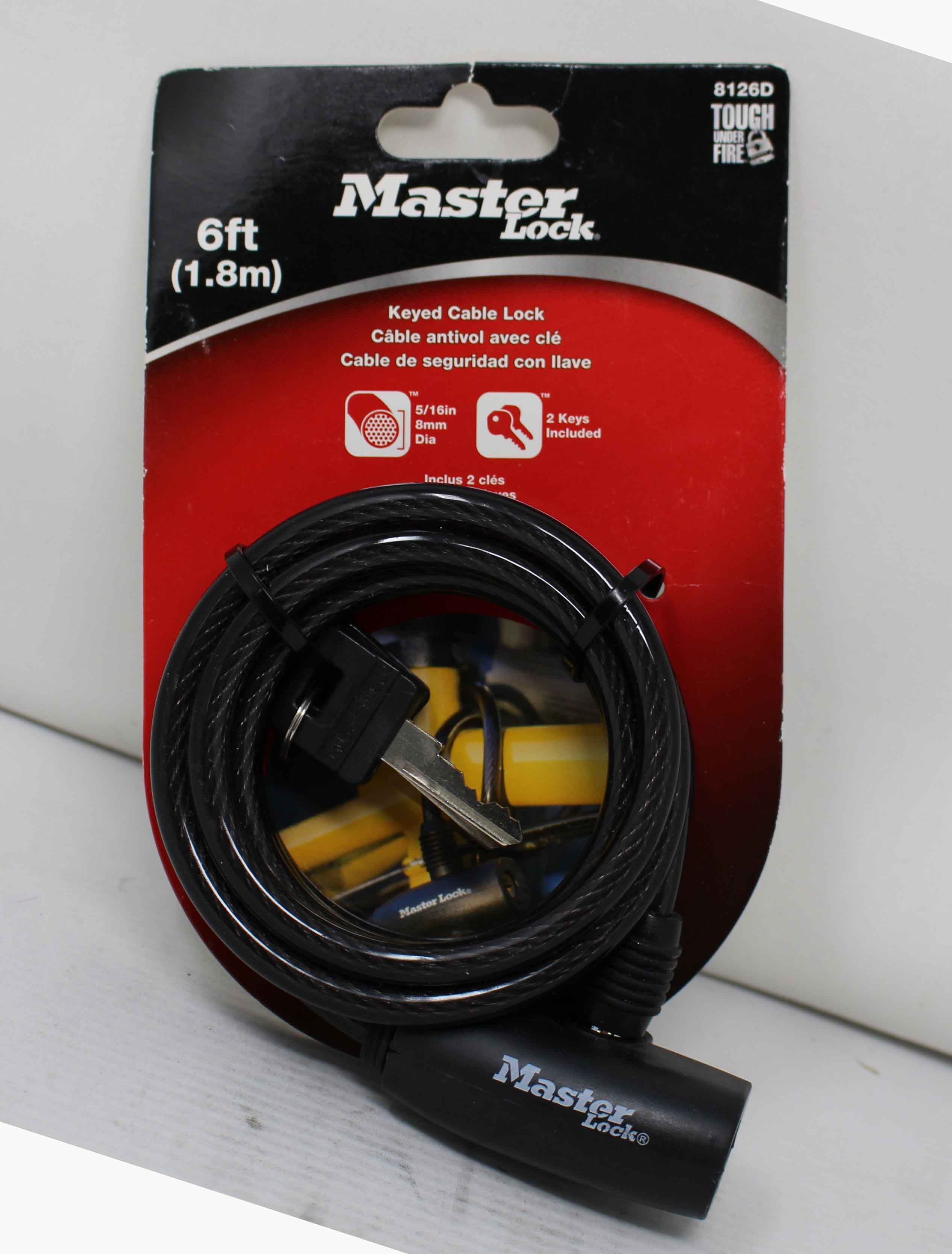 Master Lock Keyed Cable Lock 1 Count