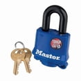 thumbnail image 1 of Padlock, Keyed Alike, Standard Shackle, Rectangular Steel Body, Steel Shackle, 1/2 in W, 1 of 4
