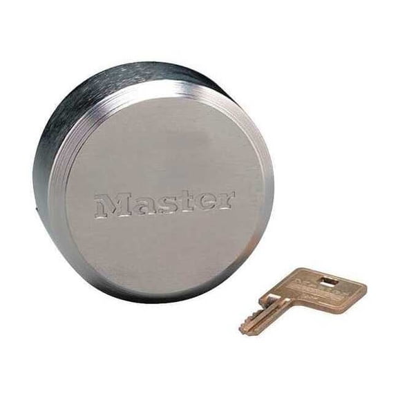 Master Lock Keyed Padlock,1 23/32 in,Round,Silver 6271NW700A