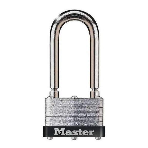 Master Lock Keyed Padlock, 13/16 in,Rectangle,Silver 500KABRKLH