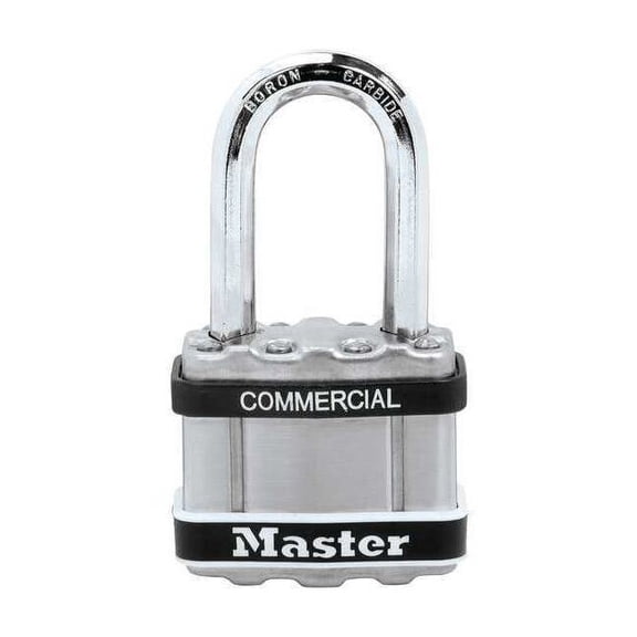 Master Lock Keyed Padlock, 13/16 in,Rectangle,Silver M1LFSTS