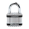thumbnail image 1 of Master Lock Keyed Padlock, 15/16 in,Rectangle,Silver M5STS, 1 of 4