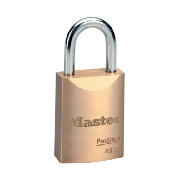 Weather Tough Solid Brass Padlocks, 1/4 in Diam., 1 1/16 in L X 25/32 in W