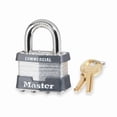 thumbnail image 1 of Master Lock Keyed Padlock, 3/4 in,Rectangle,Silver 81KA, 1 of 1