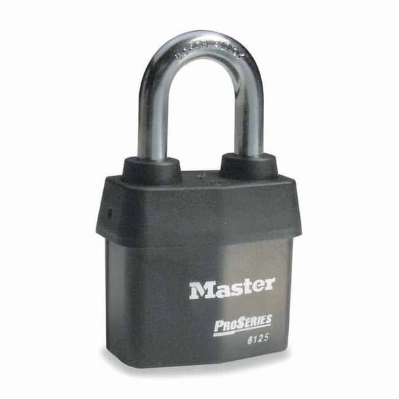 Padlock, Keyed Alike, Standard Shackle, Rectangular Steel Body, Boron Shackle, 7/8 in W