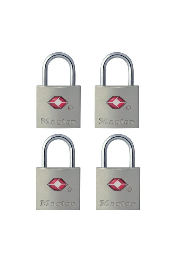 TSA Approved Keyed Luggage Locks, 4 Pack, Solid Metal Body