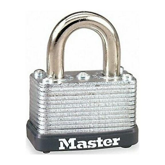 Master Lock Keyed Padlock, 9/16 in,Rectangle,Silver 22