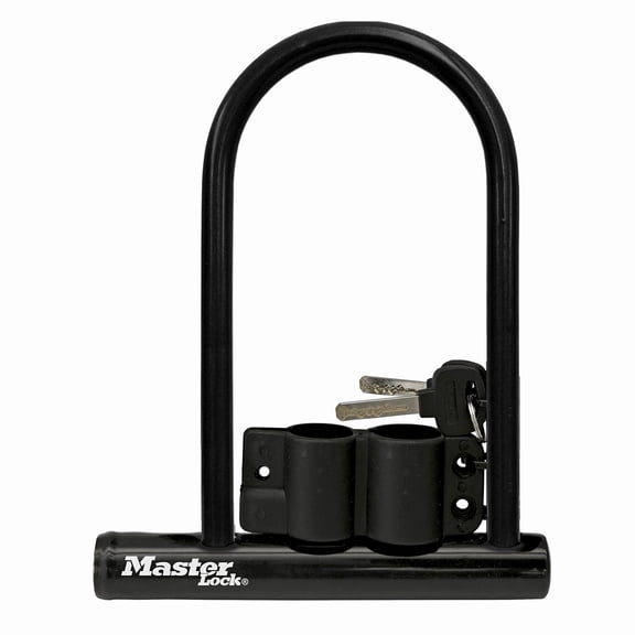 Master Lock Black Bike Lock with Key, Anti-Theft Lock for Bikes, 8320D