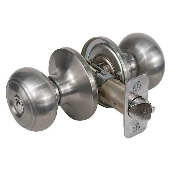 Master Lock Knob Lockset,Rusk Style,Satin Nickel RU0315BOX