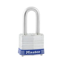 Master Lock Laminated Steel 1-9/16in (40mm) Padlock with Key, 1-1/2in (38 mm) Shackle