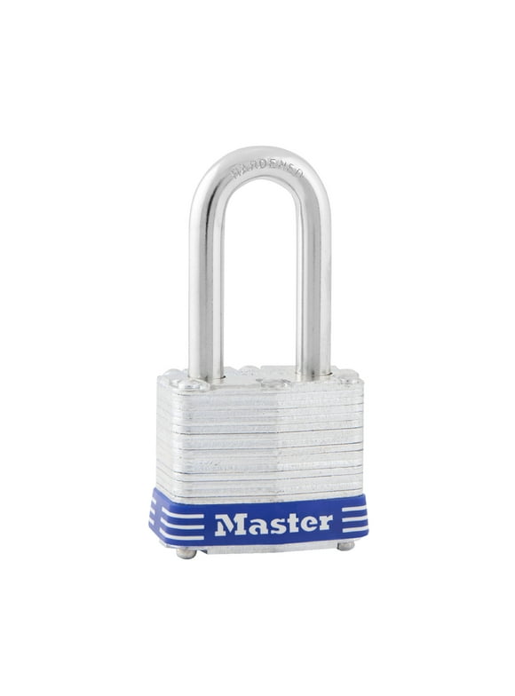 Master Lock Laminated Steel 1-9/16in (40mm) Padlock with Key, 1-1/2in (38 mm) Shackle