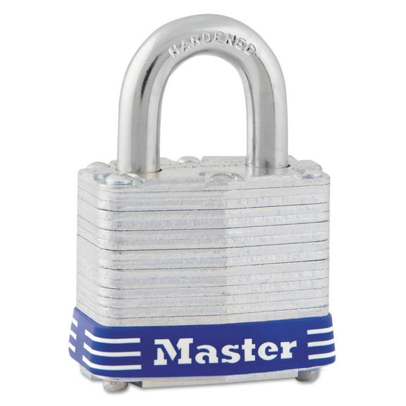 Master Lock Laminated Steel 2in (51 mm) Padlock with Key, 1in (25 mm) Shackle