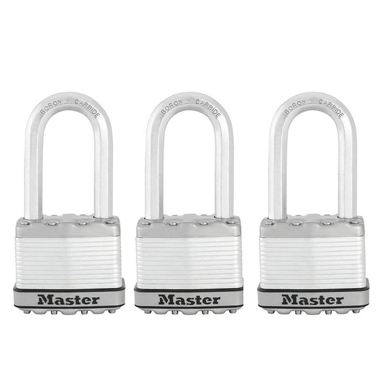 Master Lock 4-Pack 1.56-in Steel Keyed Padlock Master Lock 4-Pack 1.56-in Steel Keyed Padlock