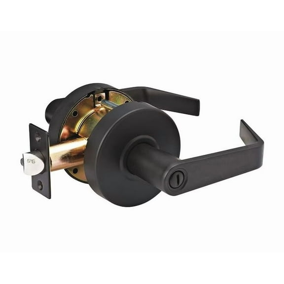 Master Lock Lever Lockset Privacy Mechanical Heavy Duty Aged Bronze Commercial Grade 2 SLC Angled
