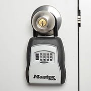 Master Lock 5400D Key Lock Box - Outdoor Lockbox for House Keys, Realtor Lock Box with Resettable Combination Code, Portable Key Safe Storage for Spare Keys, Hide-A-Key Secure Box, Black