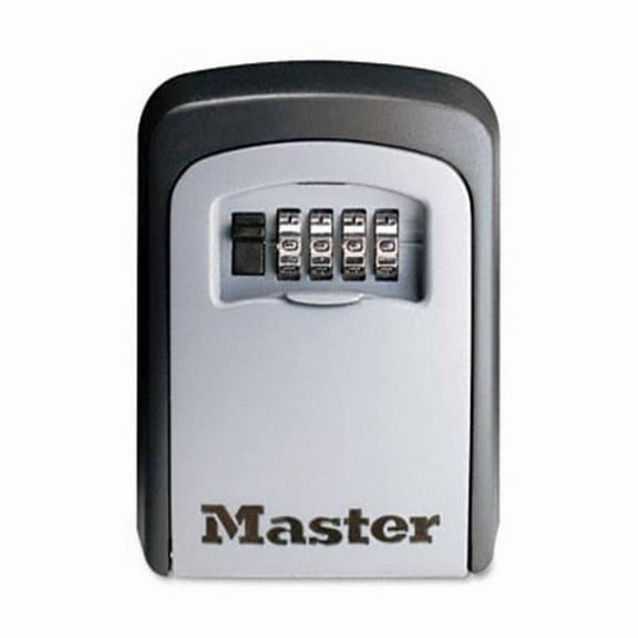 Master Lock Locking Combination 5-Key Steel Box 3-7/8w x 1-1/2d x 4-5/8h Black/Silver