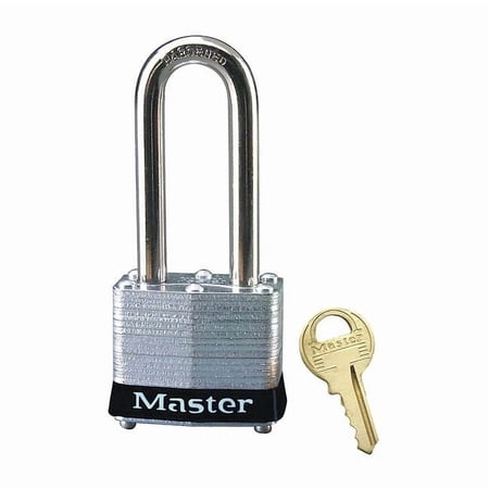 Lockout Padlock, Keyed Alike, Steel, Black, 2 in Shackle Height, 1 9/16 in Body Width