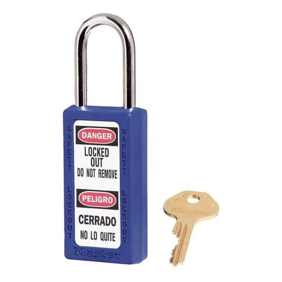 Master Lock Lockout Padlock,KA,Blue,3"H,PK3 411KAS3BLU