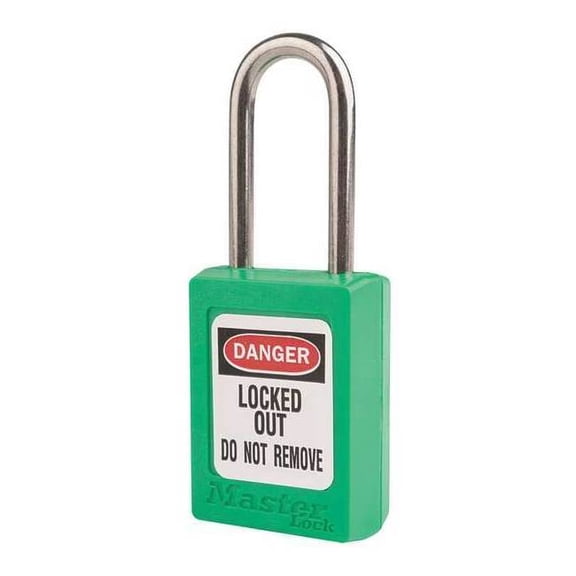 Master Lock Lockout Padlock,KA,Green,1-13/16"H,PK12 S31KAS12GRN