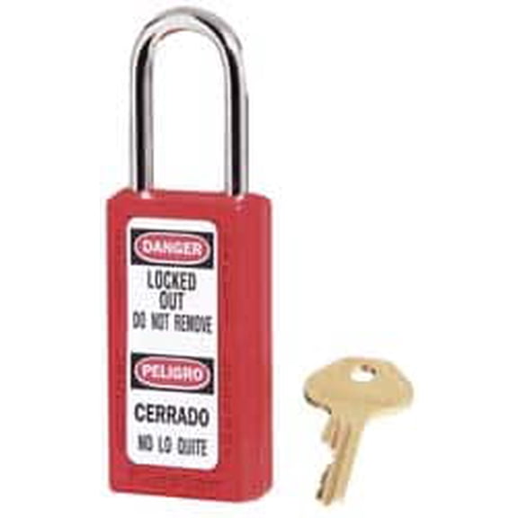 3 Pack Master Lock 410KAS3RED Keyed Alike Retaining Key Lockout Padlocks
