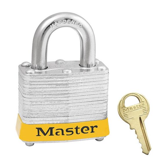 Master Lock Lockout Padlock,KA,Yellow,1-1/4"H 3KAYLW-0873