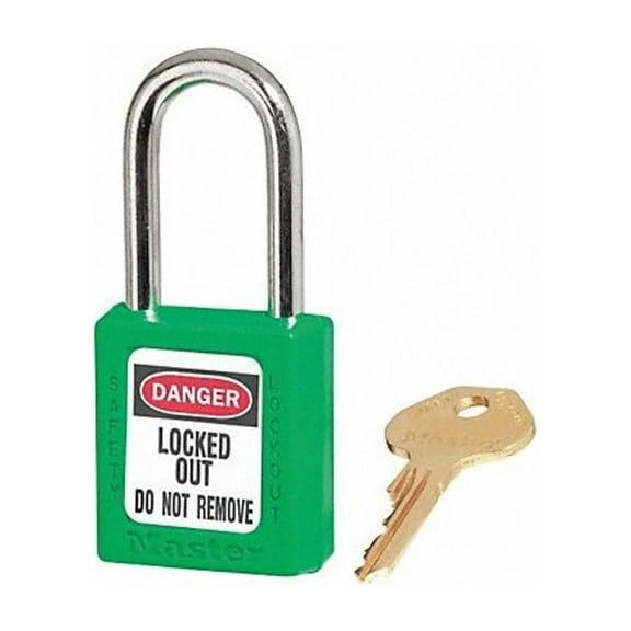 Master Lock Lockout Padlock,KD,Green,1-3/4"H,PK6 410S6GRN