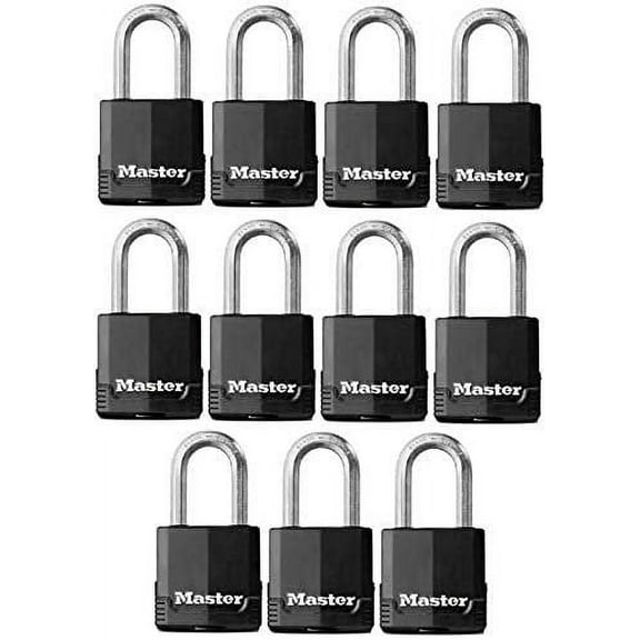 Master Lock M115KALF Covered Extreme Weather 1-3/4" Keyed Alike Padlocks - Quantity 11
