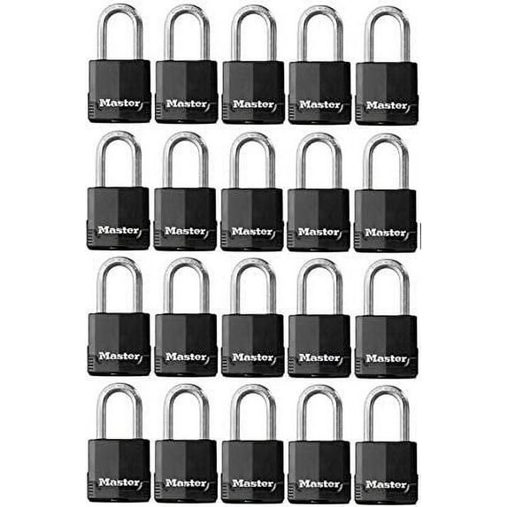 Master Lock M115KALF Covered Extreme Weather 1-3/4" Keyed Alike Padlocks - Quantity 20