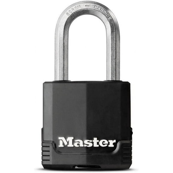 Master Lock Magnum Key Lock Padlock M115XDLF - Weather Resistant - Black