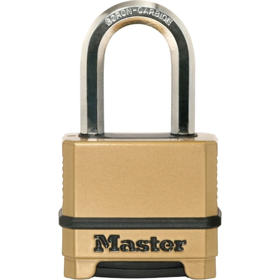 Master Lock Heavy Duty Outdoor Combination Padlock Magnum M175XDLF - Brass Finish - 1-1/2 In.
