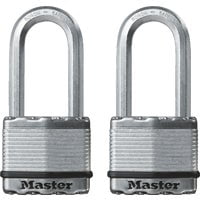 Master Lock M5XTLF Magnum Stainless Steel Laminated Padlock, 2", 2Pack