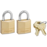 Master Lock 120T Solid Brass Padlocks 3/4-inch body width 2-Pack