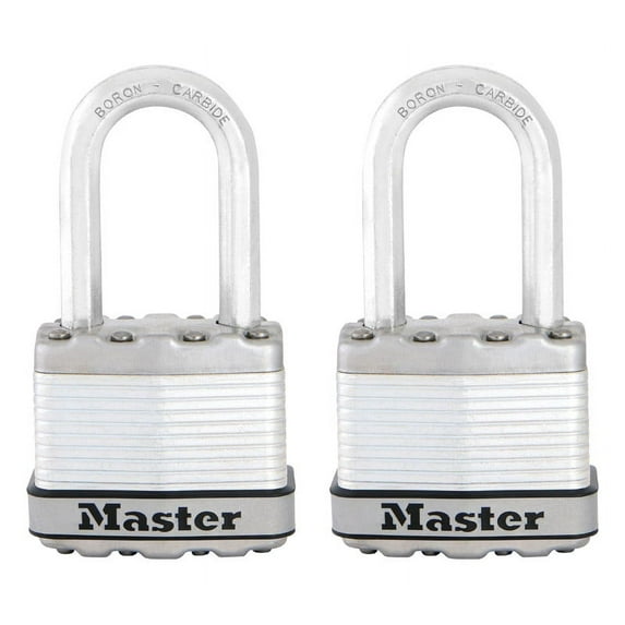 Master Lock Magnum M1XTLF Keyed Padlock, 1-3/4 in W Body, 1-1/2 in H Shackle, Stainless Steel