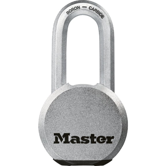 Master Lock Magnum Covered Solid Body Padlock - Hardened Steel, M19 Key - 2 in Shackle — Residential Use, Standard Application