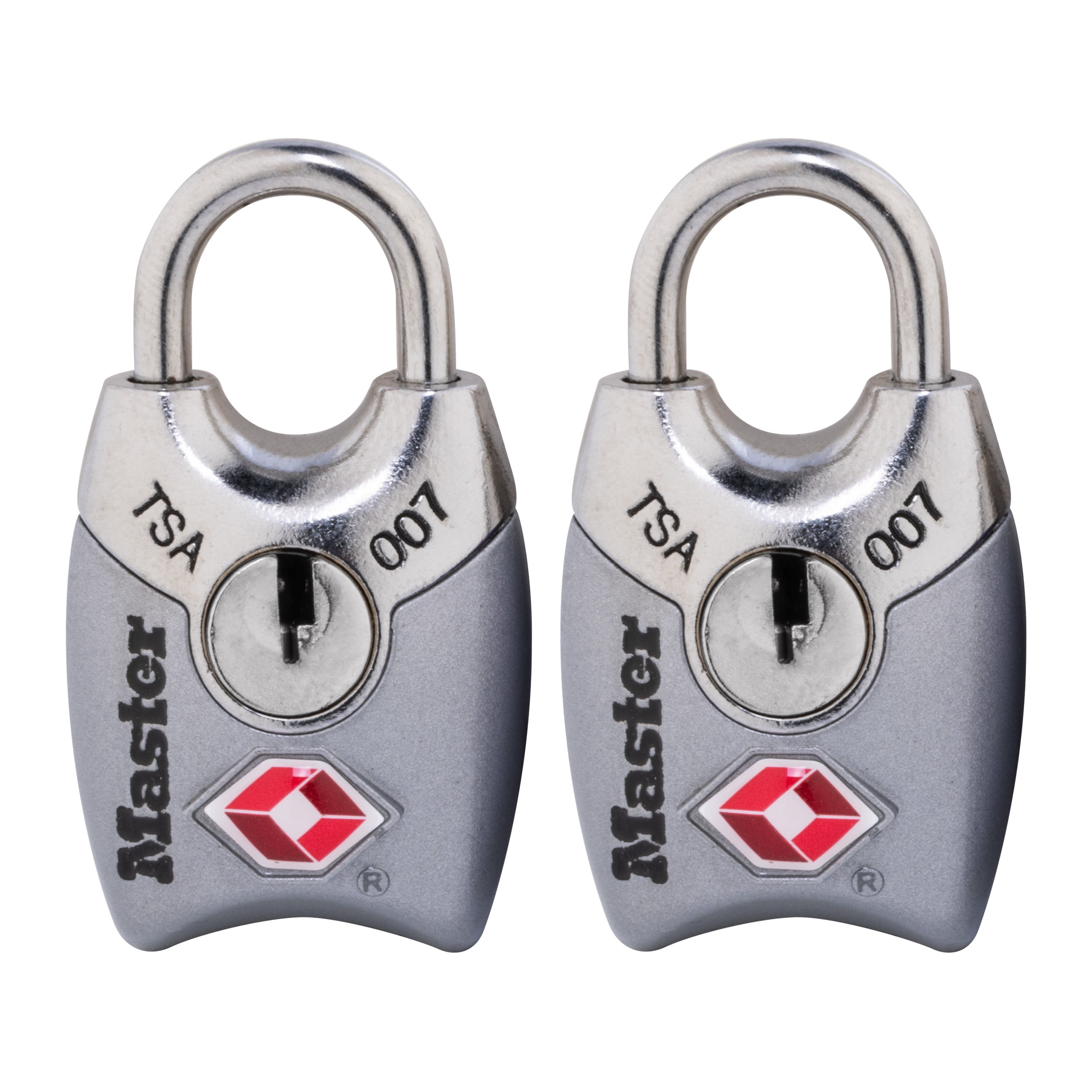 Master Lock Metal 25 mm (1 in) TSA Approved Keyed Lock, 14 mm (9/16 in)  shackle, 2 pack