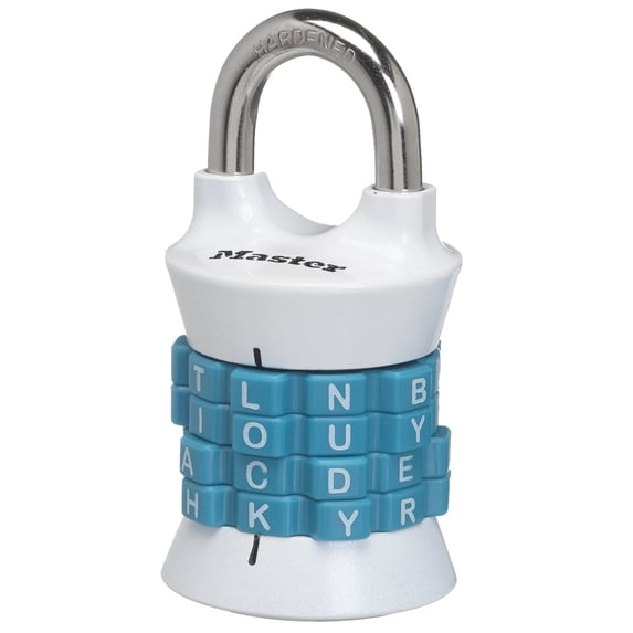 Master Lock School Locker 4 Letter Dial Resettable Combination Lock, Color Variety