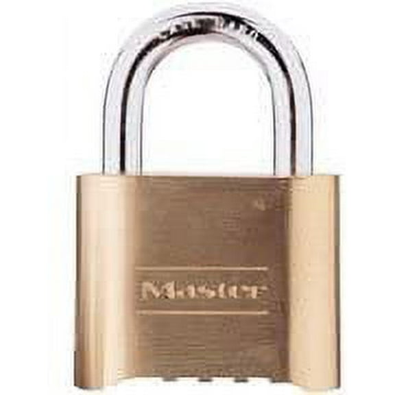 Master Lock Combination Padlock 175D Solid Body - Hardened Steel - 4 Pack