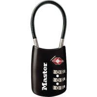 Master Lock Numeric Combination Padlock with Flexible Cable (TSA-Accepted), Case of 12