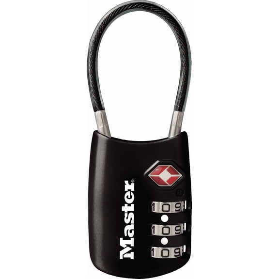 Master Lock Numeric Combination Padlock with Flexible Cable (TSA-Accepted) - Pack of 18