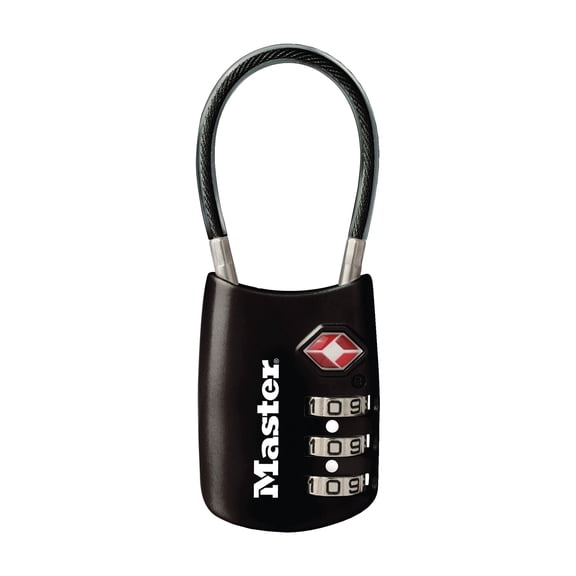 Master Lock Numeric Combination Padlock with Flexible Cable (TSA-Accepted) - Pack of 24