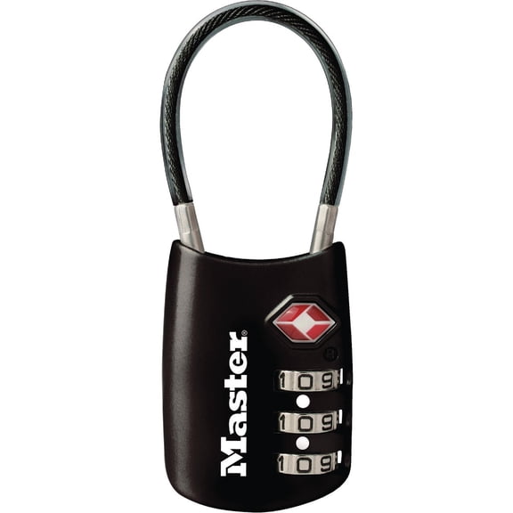 Master Lock Numeric Combination Padlock with Flexible Cable (TSA-Accepted) - Pack of 8