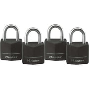 Master Lock Vinyl Aluminum 121Q, 1 Steel Covered Solid Body 4 Piece 4 Pack