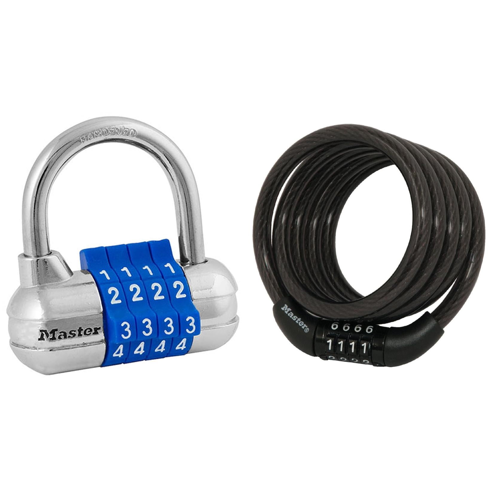 Master Lock Padlock 1523D Set Your Own Combination with Colored Dials, 2-1/2 in. Wide, Assorted Colors