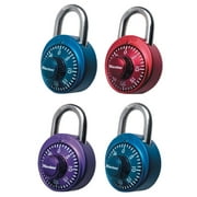 Master Lock Padlock 1530DCM Combination Dial with Aluminum Cover, 1-7/8in 48mm Wide, Assorted Colors