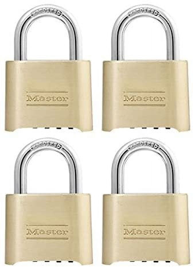 Master Lock Padlock, Set Your Own Combination Lock, 2 in. Wide, 175D Pack of 4