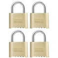 thumbnail image 1 of Master Lock Padlock, Set Your Own Combination Lock, 2 in. Wide, 175D Pack of 4, 1 of 1