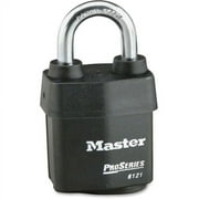 Master Lock Pro Series Rekeyable Padlock Keyed Different - 0.31" Shackle Diameter - Cut Resistant, Pry Resistant, Weather Resistant - Steel Body, Hardened Boron Alloy Shackle - Black - 1 Each